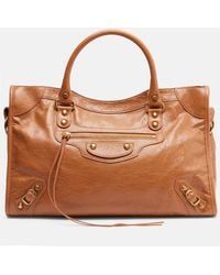 Balenciaga - Le City Medium Leather Tote Bag - Lyst