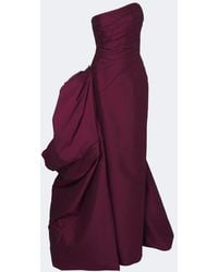 Marmar Halim - Draped Taffeta Bustier Gown - Lyst