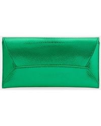Aquazzura - Clutch Envelope Small Aus Metallic-Leder - Lyst