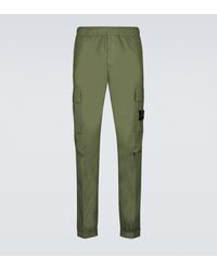 Stone Island Cotton-blend Cargo Pants - Green