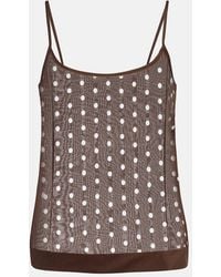 Dries Van Noten - Polka-Dot Silk-Blend Tank Top - Lyst