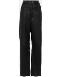 Wardrobe NYC - Weite High-Rise-Hose Aus Leder - Lyst