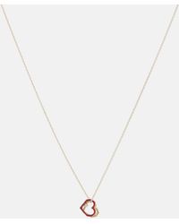 Aliita - Mini Trio Corazon 9kt Gold Necklace With Diamond - Lyst