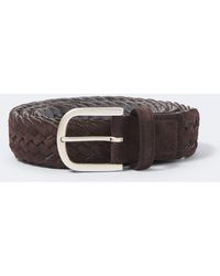 Canali - Braided Suede Belt - Lyst