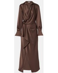 Jonathan Simkhai - Talita Draped Satin Wrap Dress - Lyst