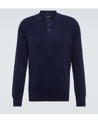 Brunello Cucinelli - Ribbed-knit Polo Shirt - Lyst