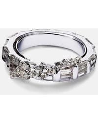 ANANYA - Scatter 18Kt Ring With Sapphires And Diamonds - Lyst