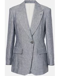 Brunello Cucinelli - Hemp And Linen Blazer - Lyst