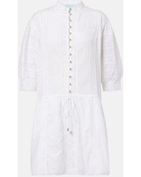 Melissa Odabash - Rita Lace-Trimmed Cotton Minidress - Lyst