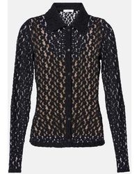 Vince - Floral Sheer Smocked Lace Top - Lyst
