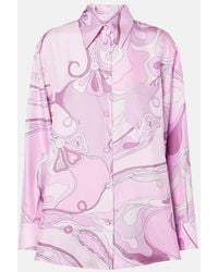 PUCCI - Orchidee-Print Shirt - Lyst