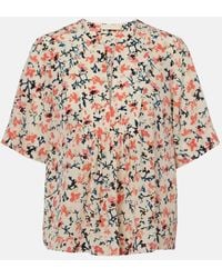 Ulla Johnson - Calla Floral Silk Top - Lyst