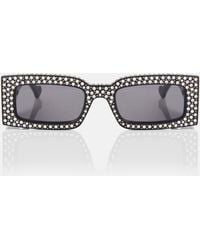 Gucci - Double G Polka-dot Rectangular Sunglasses - Lyst