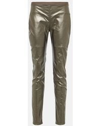 Rick Owens - Metallic Denim Leggings - Lyst