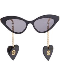 Occhiali da sole con ciondoli GG di Gucci in Metallizzato | Lyst