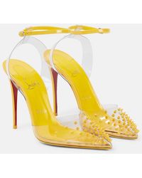 Christian Louboutin - Spikoo 100 Pvc And Leather Pumps - Lyst