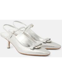 Ferragamo - Ophelia 55 Leather Slingback Pumps - Lyst