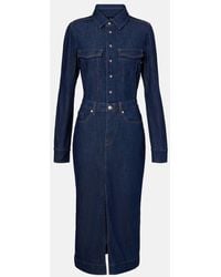 7 For All Mankind - Vestido Camisero De Denim - Lyst