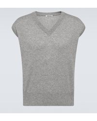 AURALEE - Cashmere And Silk Sweater Vest - Lyst