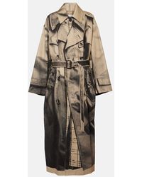 Jean Paul Gaultier - Trench oversize in cotone con stampa - Lyst