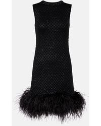 Max Mara - Novara Feather-Trimmed Minidress - Lyst
