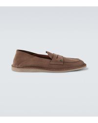 Dolce & Gabbana - New Florio Ideal Suede Penny Loafers - Lyst