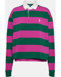 Polo Ralph Lauren - Striped Cotton Jersey Polo Shirt - Lyst