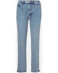 FRAME - The Borrowed Straight Jeans - Lyst