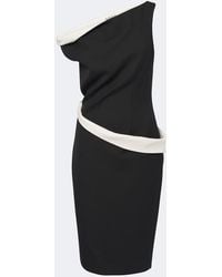 Rohe - Paneled One-Shoulder Wool-Blend Midi Dress - Lyst