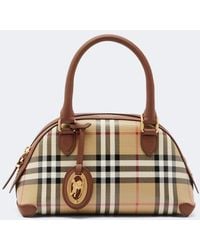 Burberry - Primrose Check Mini Top-Handle Bag - Lyst