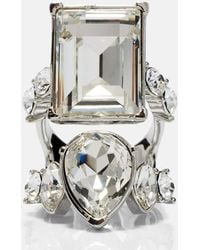 McQueen - Anello Con Cristalli - Lyst