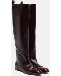 KHAITE - Colt Leather Knee-High Boots - Lyst