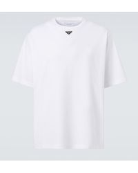Prada - Triangle Plaque T-Shirt - Lyst