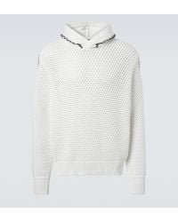 Orlebar Brown - Kirk Striped Crochet Cotton-Blend Hoodie - Lyst