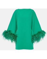 Safiyaa - Arama Feather-Trimmed Minidress - Lyst