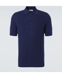 Brunello Cucinelli - Polo De Algodon A Rayas En Jacquard - Lyst