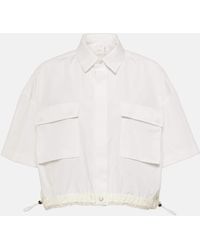 Sacai - Camisa Thomas Mason de popelin de algodon - Lyst