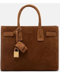 Saint Laurent - Sac De Jour Mini Suede Top-Handle Bag - Lyst
