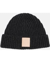 Loewe - Anagram Ribbed-Knit Cashmere Beanie - Lyst