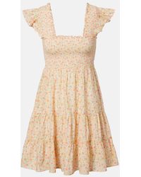 RIXO London - Sideny Floral Cotton Minidress - Lyst