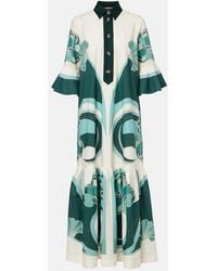 La DoubleJ - Artemis Printed Cotton Poplin Shirt Dress - Lyst