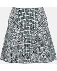 Alaïa - Printed Jacquard Miniskirt - Lyst