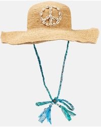 Alanui - Seashell-embellished Raffia Sun Hat - Lyst