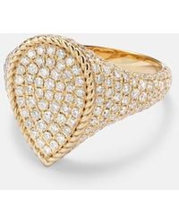 Yvonne Léon - Pinky Ring Aus 18Kt Gelbgold (750/1000) Mit Diamanten - Lyst