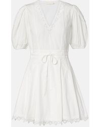 Ulla Johnson - Camila Embroidered Cotton Minidress - Lyst