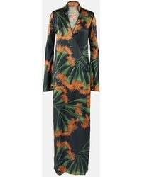 Johanna Ortiz - Origenes Del Alma-print Silk-blend Wrap Dress - Lyst