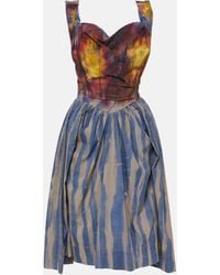 Vivienne Westwood - Sunday Striped Cotton Corset Dress - Lyst
