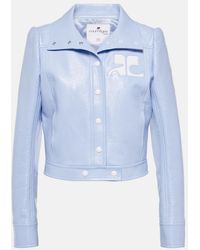 Courreges - Reedition Cropped Vinyl Jacket - Lyst