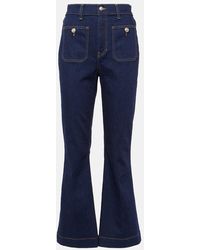 Veronica Beard - Carson Cropped Flared Jeans - Lyst