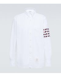 Thom Browne Camisa de algodón - Blanco